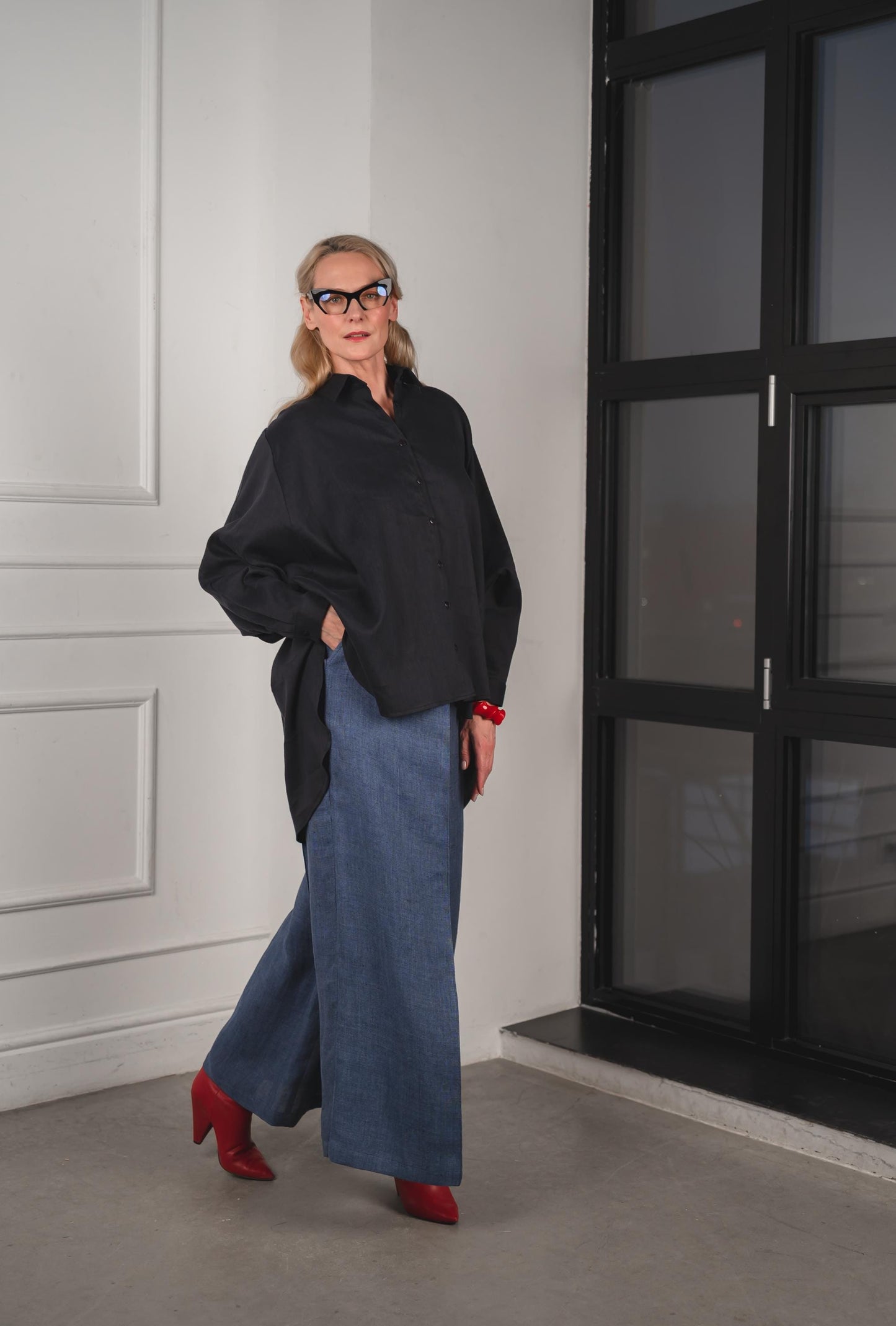 Urban flow wide-leg linen pants