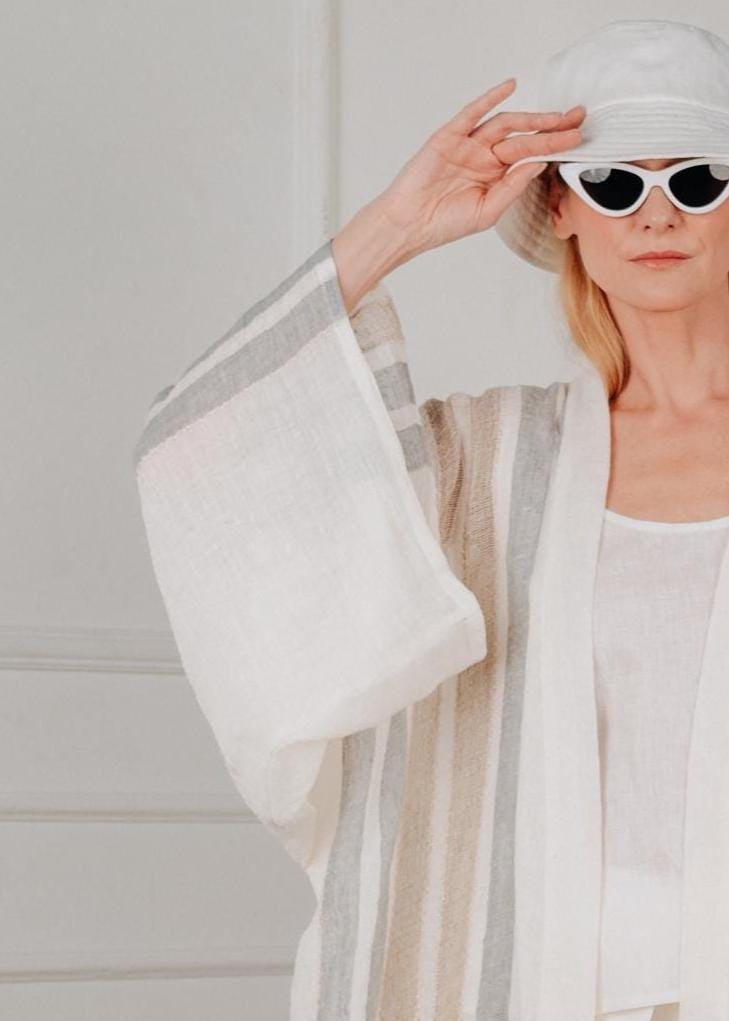 Handmade oversized summer tunic ( ONE SIZE )